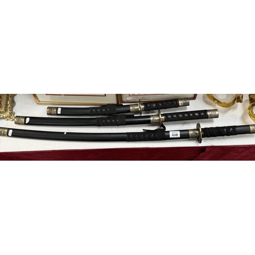 538 - A set of 3 Japanese ceremonial / display swords