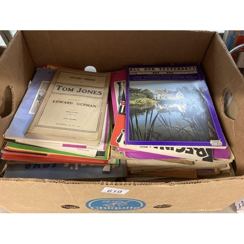 619 - A large box of sheet music books