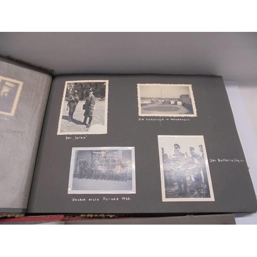 115 - Two German WW2 related photograph albums including Luftwaffe Anti Aircraft unit and RAD Luftwaffe An... 