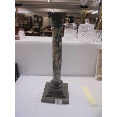 241 - An impressive Victorian Corinthian column oil lamp base with marblesque column, Hinks/Messenger font... 