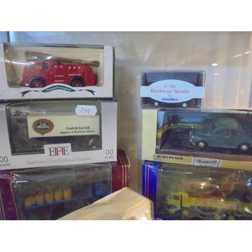 254 - Ten boxed/packaged die cast including Corgi, EFE etc.,