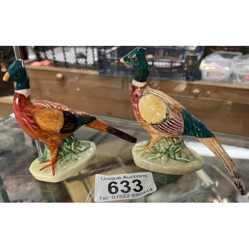 633 - 2 Beswick pheasants