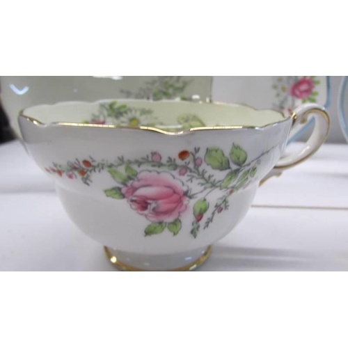 259 - A Paragon trio and a Paragon cup & saucer to commemorate the birth of Princess Margaret Rose, Aug. 2... 