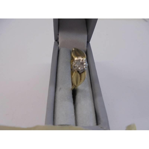 40 - A single stone diamond ring circa 1960/70's, stamped 18ct, size I, 2.25 grams.