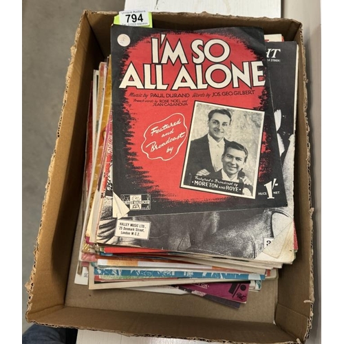 794 - A good quantity of 50's, 60's & show sheet music