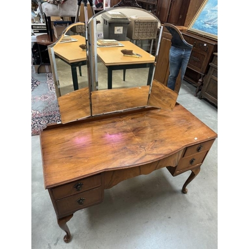 817 - A 1930's mirror back dressing table, COLLECT ONLY.