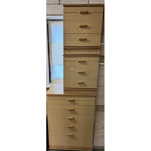 845 - A Modern 5 drawer bedroom chest & 2 bedside cabinets