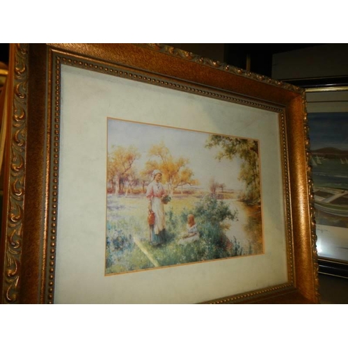 450 - Four good framed and glazed prints including Turner, COLLECT ONLY.