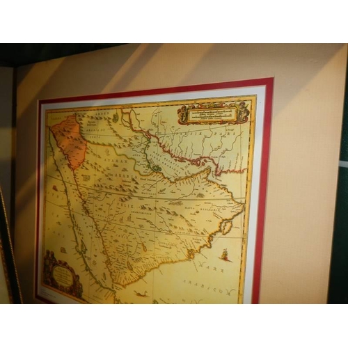 453 - Four framed and glazed maps and one other including Nottinghamshire, The Falklands etc., COLLECT ONL... 