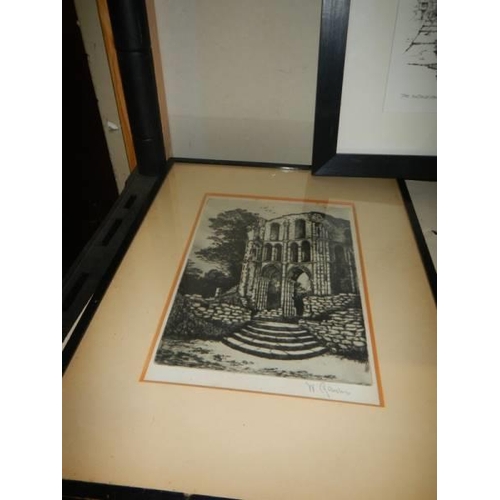 457 - Two shelves of prints including architectural, COLLECT ONLY.