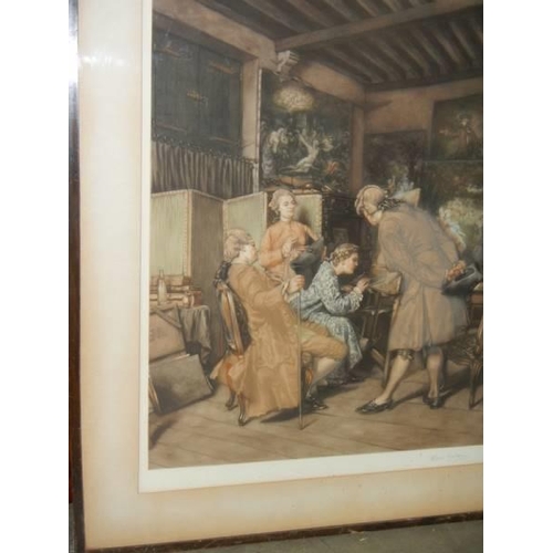 469 - A framed and glazed engraving of an art forger signed Albert Galian, COLLECT ONLY.