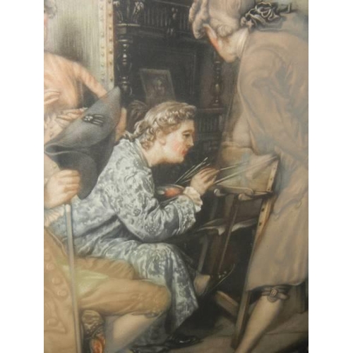 469 - A framed and glazed engraving of an art forger signed Albert Galian, COLLECT ONLY.