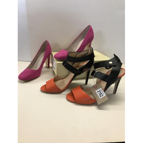 2162 - A Lovely pair of bright Pink 'Next' high heels & Orange & Black 'Dune' Heels