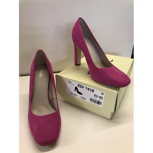 2162 - A Lovely pair of bright Pink 'Next' high heels & Orange & Black 'Dune' Heels