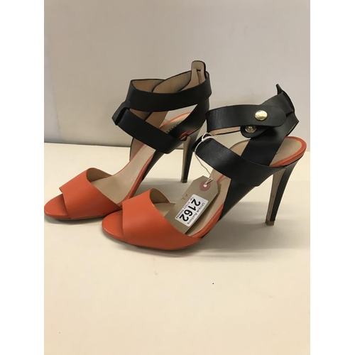 2162 - A Lovely pair of bright Pink 'Next' high heels & Orange & Black 'Dune' Heels