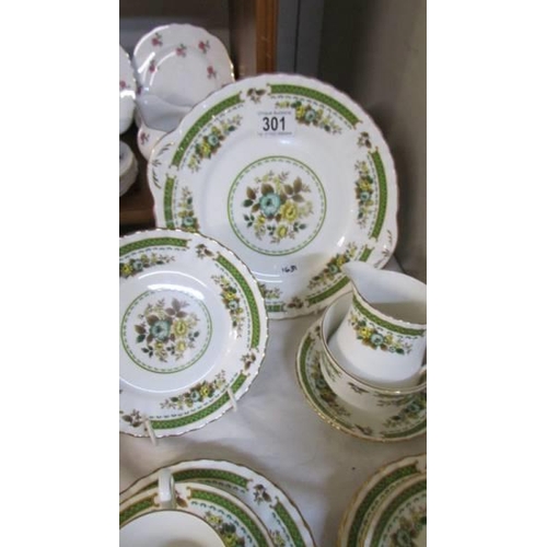 301 - Twenty pieces of Royal Stafford 'Dovedale' pattern teaware (only 5 cups) COLLECT ONLY.