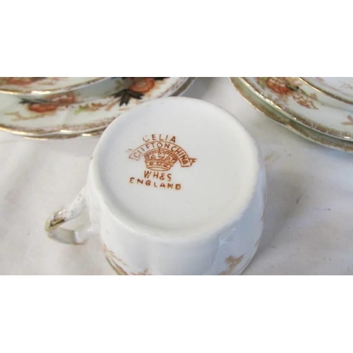 302 - A quantity of Clifton China 'Celia' pattern tea ware. COLLECT ONLY.