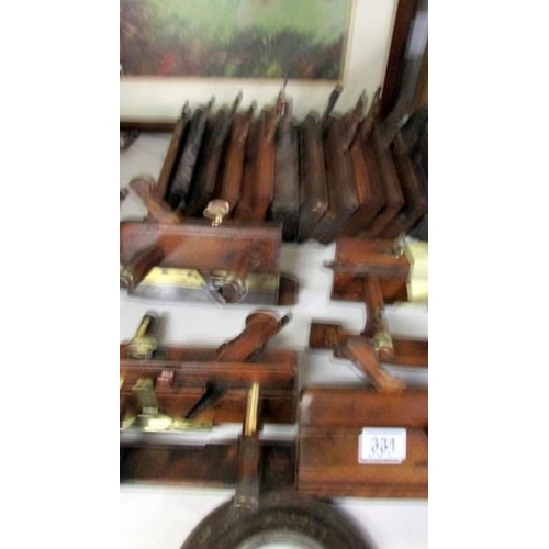 331 - Approximately 16 vintage wood working planes including some rare examples. COLLECT ONLY.