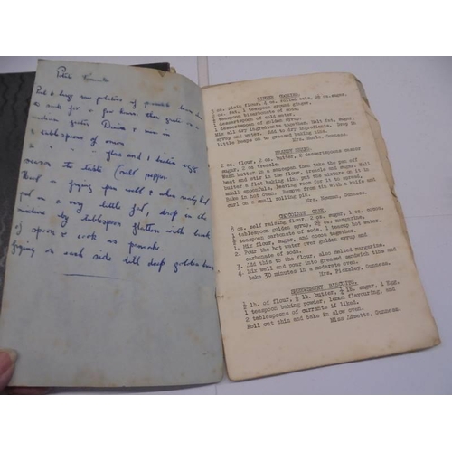 82 - A 1947 Recipe book in aid of Gunness New Church building and a hand written recipe book.