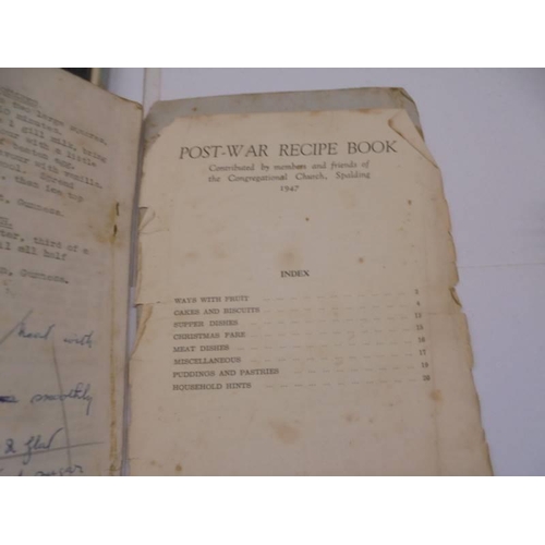 82 - A 1947 Recipe book in aid of Gunness New Church building and a hand written recipe book.