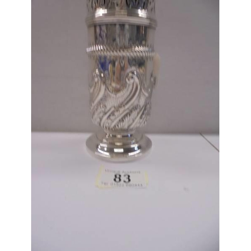 83 - A silver sugar sifter, London 1903, 8.9 ozs. Josiah Williams & Co., (George Maudsley Jackson & Davie... 