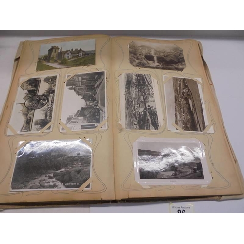 86 - An album of approximately 150 early 20C postcards and a scrap book mainly relating to the Bronte's.