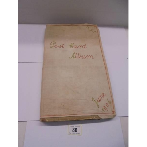 86 - An album of approximately 150 early 20C postcards and a scrap book mainly relating to the Bronte's.