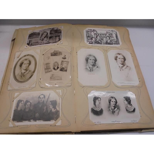 86 - An album of approximately 150 early 20C postcards and a scrap book mainly relating to the Bronte's.