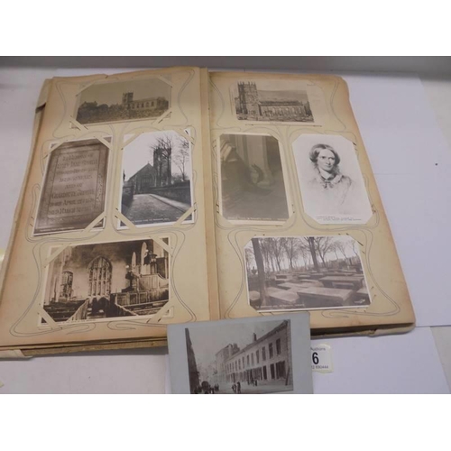 86 - An album of approximately 150 early 20C postcards and a scrap book mainly relating to the Bronte's.