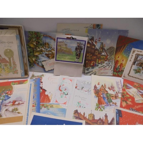 87 - A quantity of vintage greeting cards including Christmas and 21st Birthday.