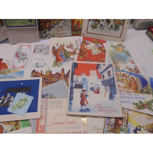 87 - A quantity of vintage greeting cards including Christmas and 21st Birthday.