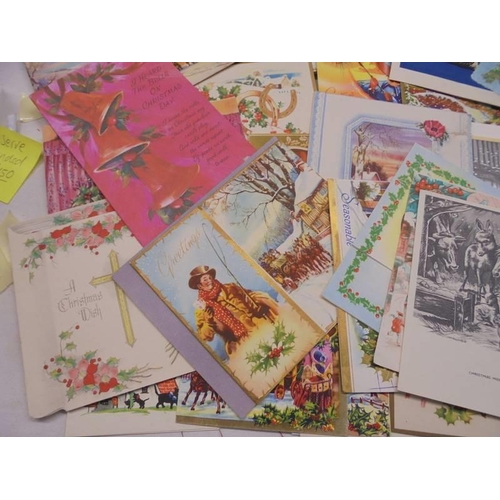 87 - A quantity of vintage greeting cards including Christmas and 21st Birthday.