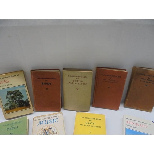 121 - Twelve Observer books including Birds, Music, trees etc.,