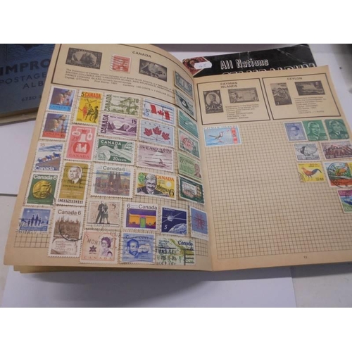 126 - Five albums on stamps and stamps on envelopes.