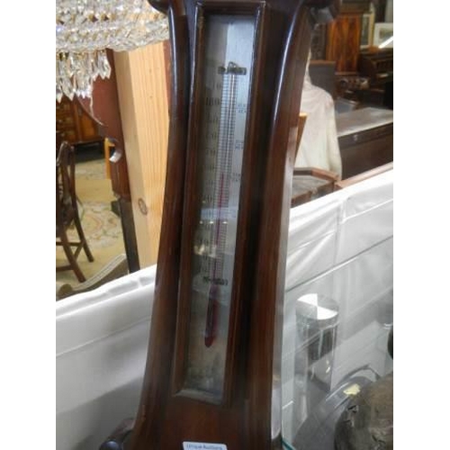 358 - A late Victorian mahogany barometer, COLLECT ONLY.