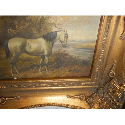 359 - A gilt framed study of a horse.