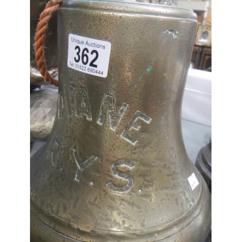 362 - A late Victorian brass ship's bell marked DIANE R.Y.S.

About the Diane

Diane 

Owned by Cecil Slad... 