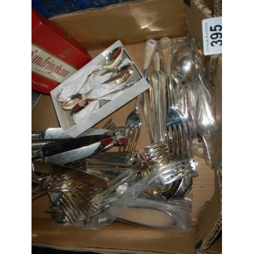 395 - A good selection of silver plate cutlery including 6 place Butlers of Sheffield set (50 pieces).