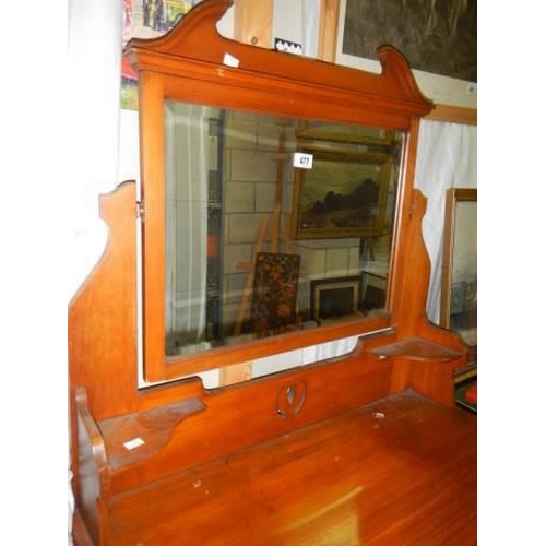 477 - A good Satin Walnut dressing table, COLLECT ONLY.