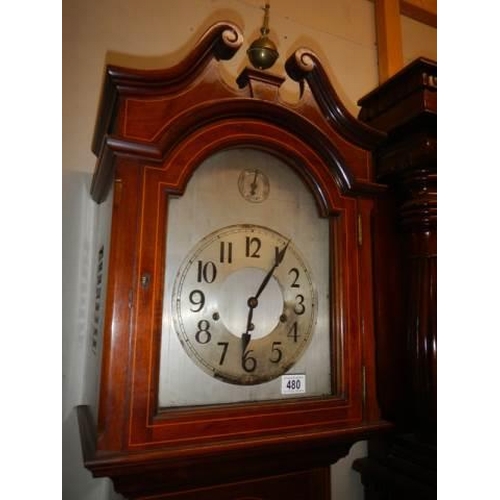 480 - A good early 20th century small sized Grandfather clock, COLLECT ONLY.