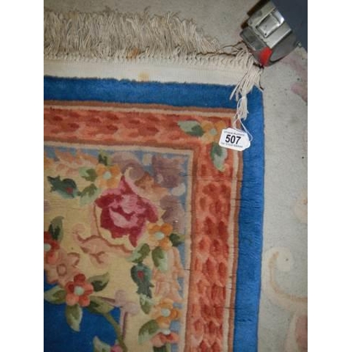 507 - A good quality Chinese rug. COLLECT ONLY.