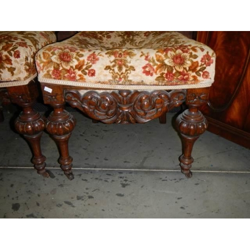 513 - Three heavily carved period chairs (backs loose), COLLECT ONLY.