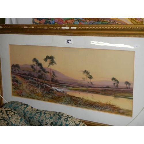 527 - A gilt framed and glazed rural watercolour signed Donald Graham, COLLECT ONLY.