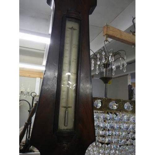 534 - A Victorian mahogany cased barometer, COLLECT ONLY.