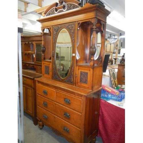 551 - A good late Victorian mahogany drawer base dresser, COLLECT ONLY.