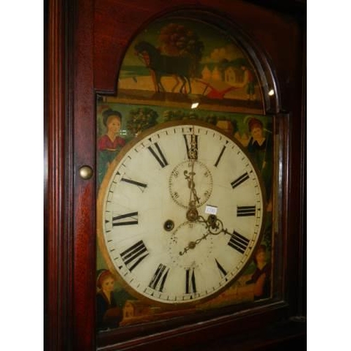 571 - An eight day Grandfather clock complete and in working order. COLLECT ONLY.