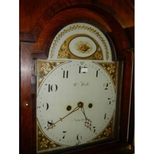 572 - An eight day Grandfather clock, R Holt Newark. COLLECT ONLY.