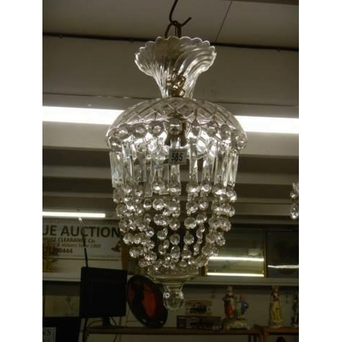 585 - A good quality 'Basket' chandelier, COLLECT ONLY.