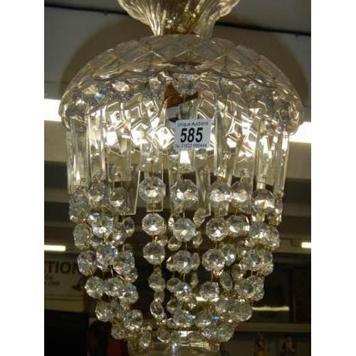 585 - A good quality 'Basket' chandelier, COLLECT ONLY.