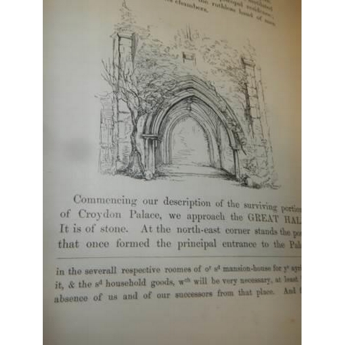 588 - A copy of Croydon Old Churches and a copy of Andriespiscapol Palace Croydon with many images,